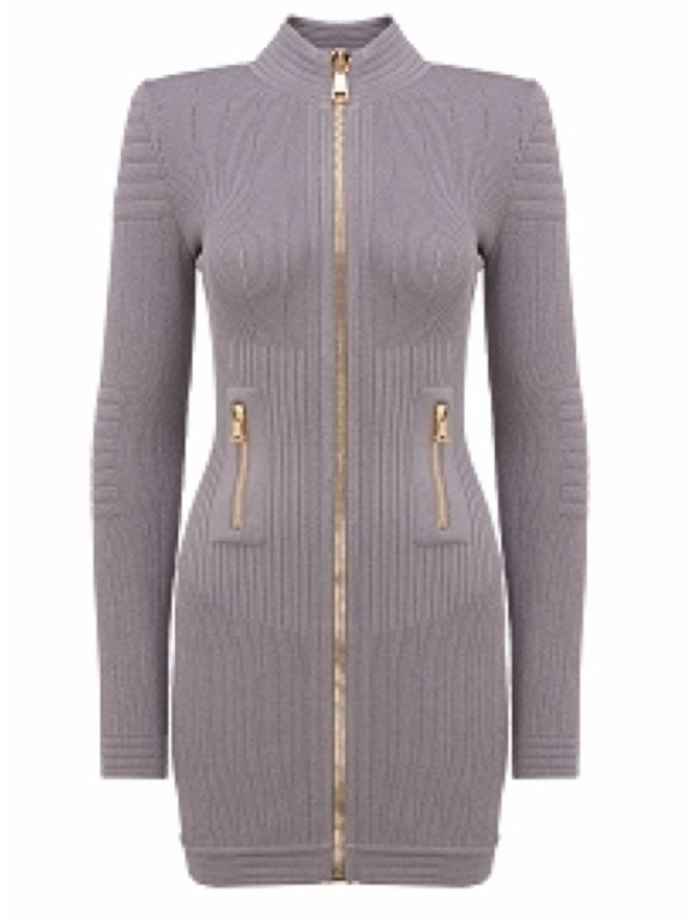 Balmain V-neck knitted dress